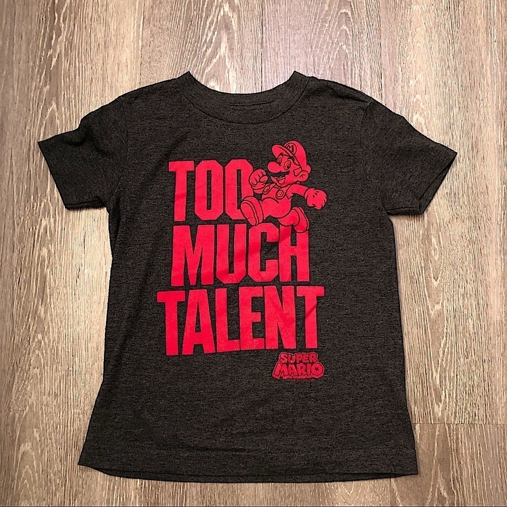 Old Navy Boys Tee Super Mario “Too Much Talent”